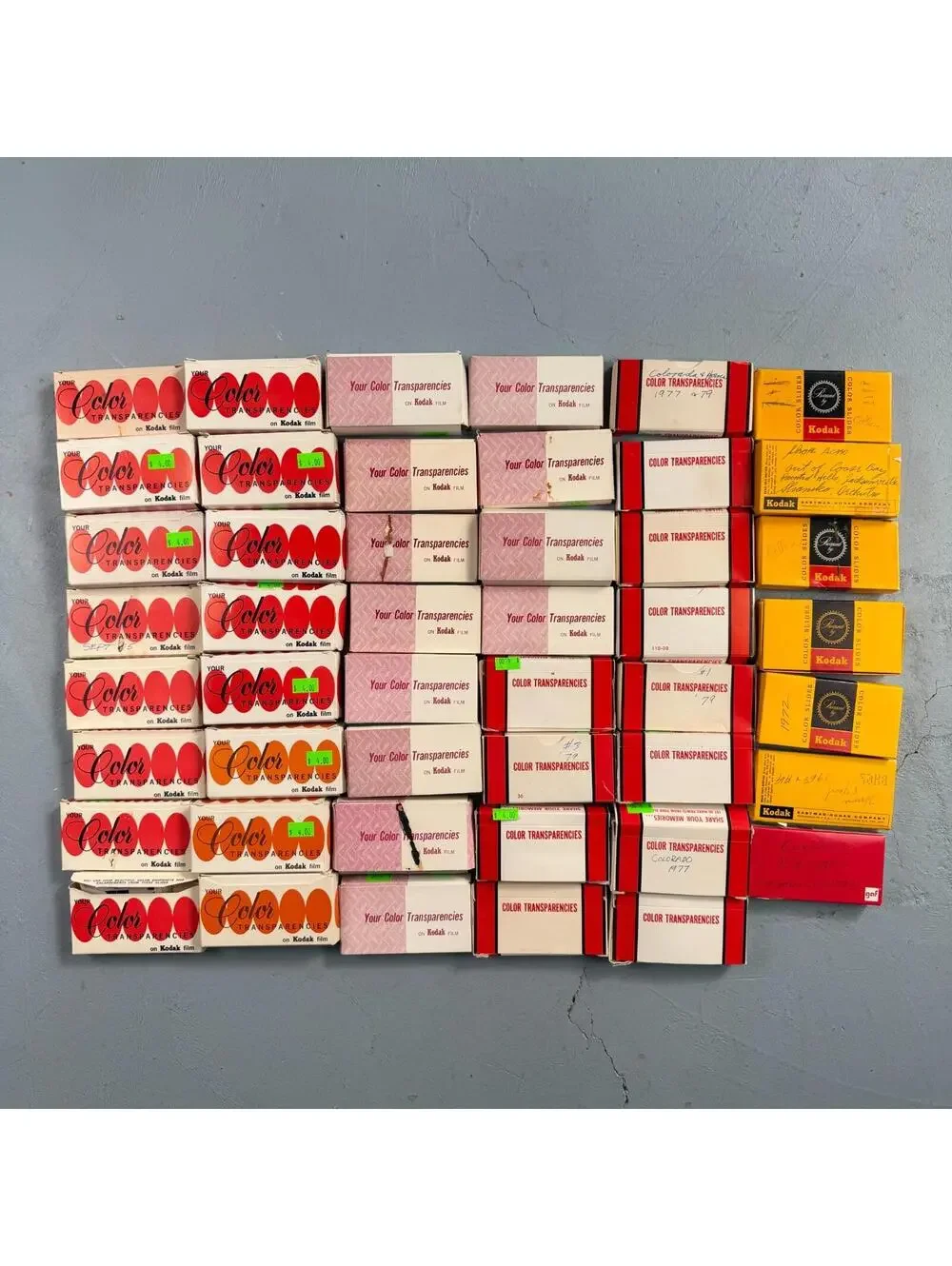 Boxes of VTG Kodak Slides Landscape People Color Transparencies Random Art Photo